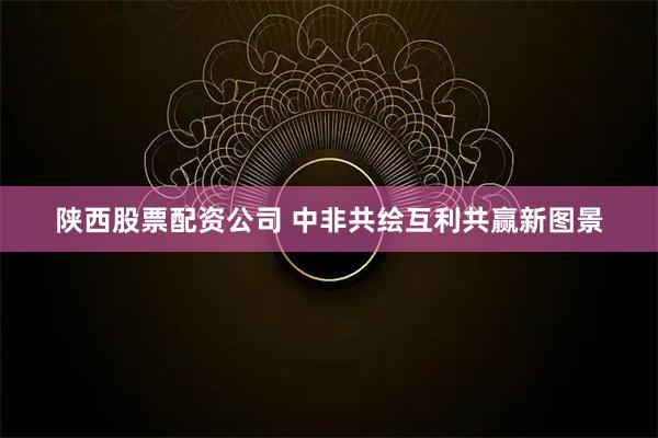 陕西股票配资公司 中非共绘互利共赢新图景